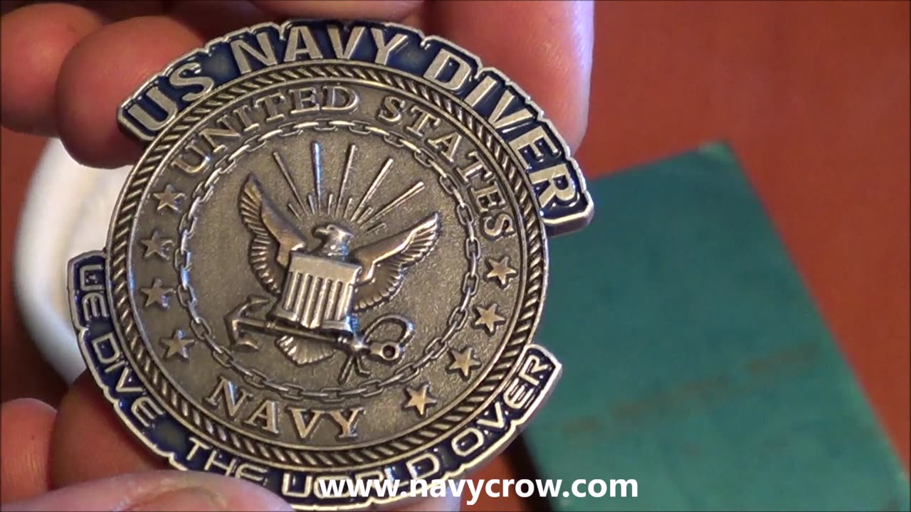 US Navy Diver We Dive The World Over Veteran Collectible Challenge Coin