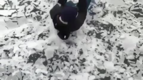 He Jumped On Frozen Trampoline And Then This Happened ...