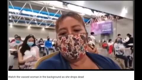 Watch women who just received vaccine shot drops dead out of her chair