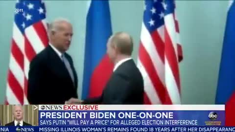 Biden saying that "killer" Putin "will pay a price"