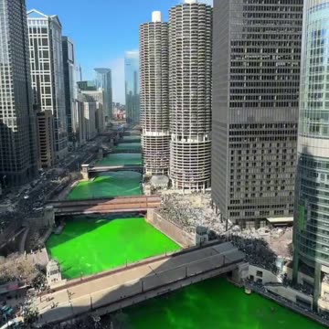 Chicago River dyed green ahead of the city’s annual St. Patrick’s Day Parade 2024