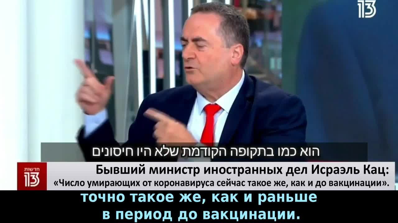 2021-10-14 Экс-министр Израиля. Число умерших до и после вакцинации одинаково