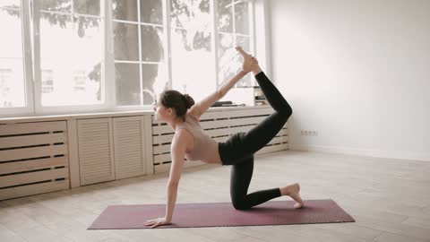 Beautiful women practice yoga
