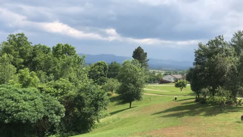 Time Lapse Mountain distant rain