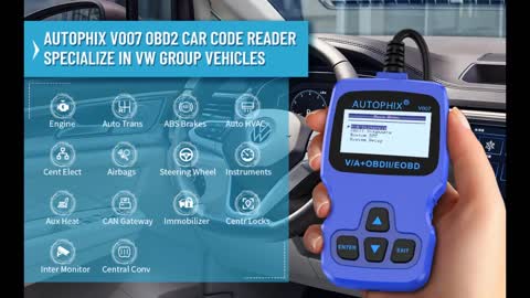 Review: V007 OBD2 Scanner for Volkswagen VW Audi Skoda Seat with Engine ABS Airbag Transmission...