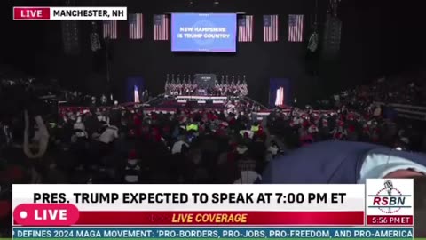 Nice Crowd for President Trump in NH tonight