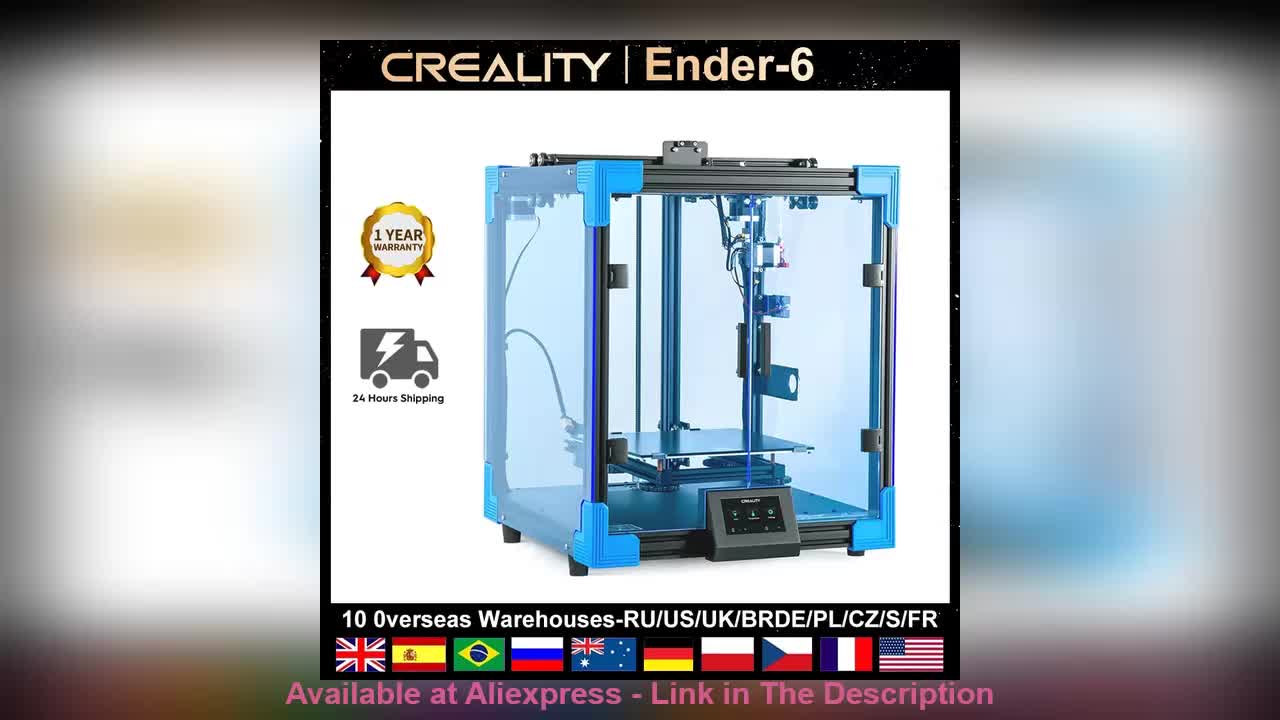 ☀️ Creality Ender-6 3D Printer Silence Mainboard TMC2208 Large 250x250x400mm Stable Core X-Y