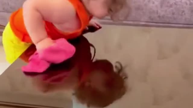 she’s making sure she doesn’t miss a spot