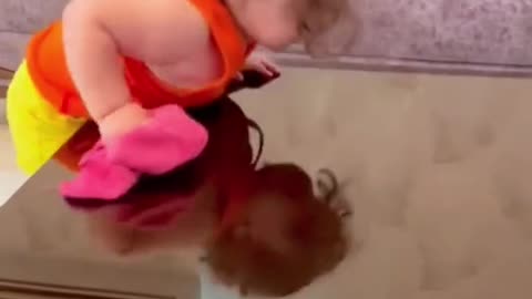 she’s making sure she doesn’t miss a spot