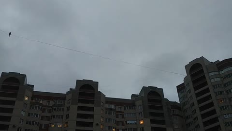 High Rise Tightrope Walker