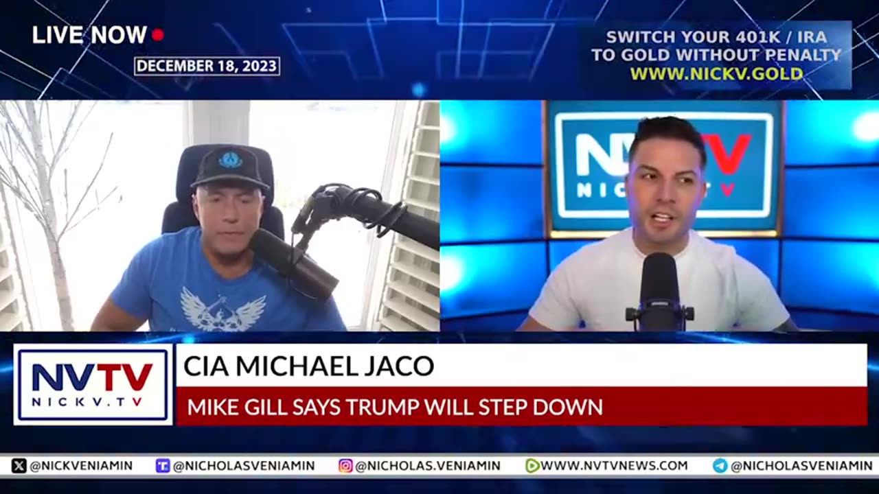 Michael Jaco Discusses Mike Gill Says Trump Will Step Down with Nicholas Veniamin