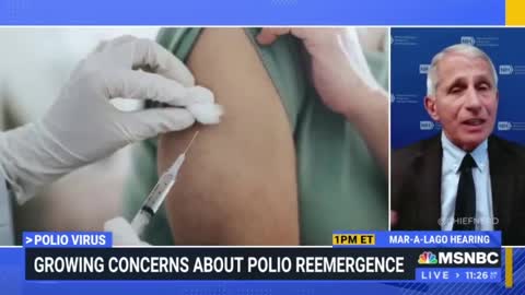 Fauci: The New Polio Case in NY is a "Vaccine Related Polio"