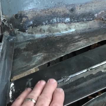 Welding door and beam done