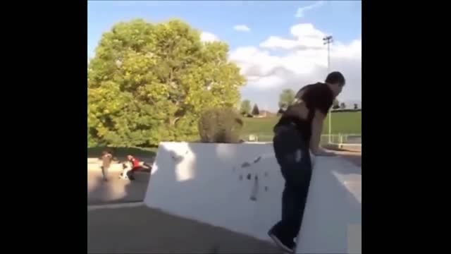 Funny reverse parkour fail 7