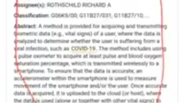 2015 - I Test covid sono una proprietà Rothschild.