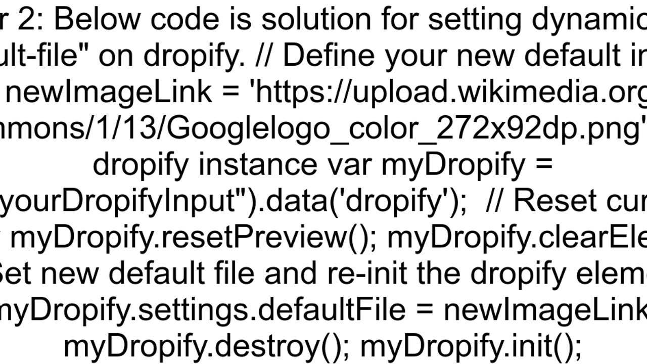 How to set default image in dropify using jquery and ajax only