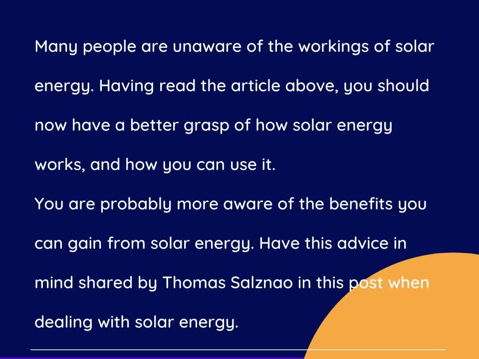 Thomas Salzano – Advanced Tips for Solar Energy Success