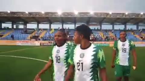 Super Falcons dancing to Supporters' Club tune