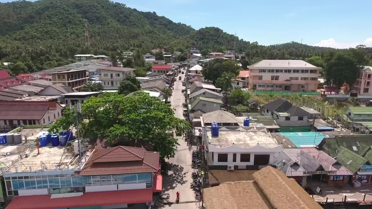 Small Caribbean port in a village