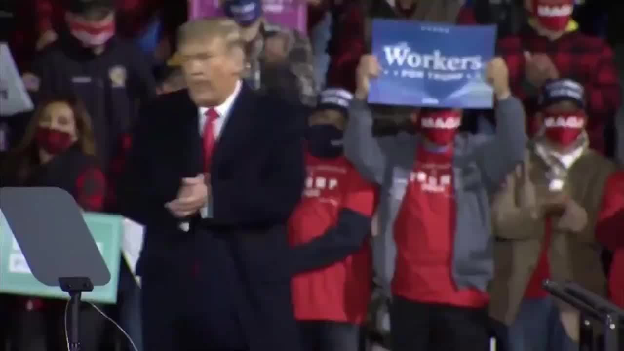 President Trump dancing to YMCA the night he tested positive for Covid-19