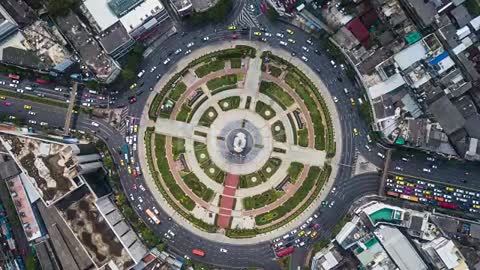 High Up Traffic Timelapse