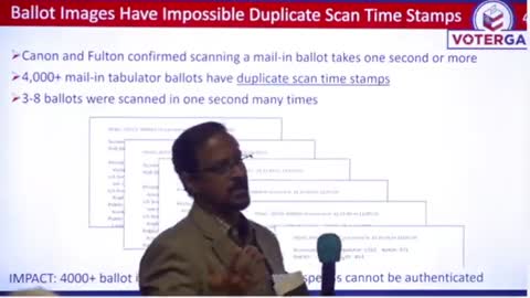 Over 4,000 ballots were all scanned at the exact same time