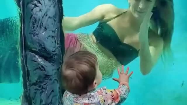 most beautiful jal pari rani so cute fun with baby