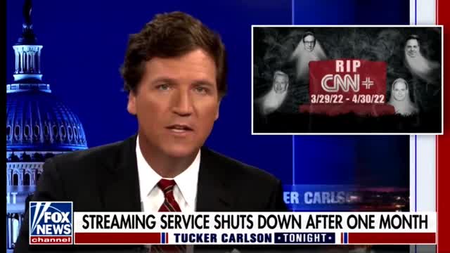 Tucker Carlson mocks Brian Stelter for gloating over Netflix's falling stock.