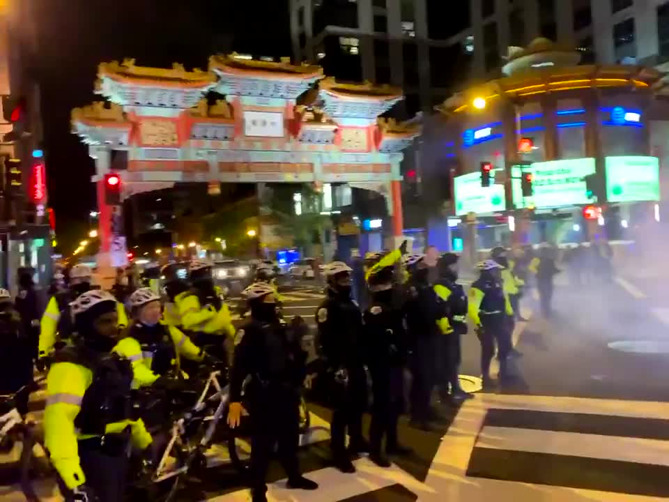 DC Police Take Down ANTIFA In Chinatown