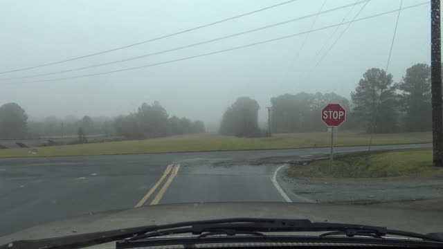 CSX Work Truck Rolling Through The Fog