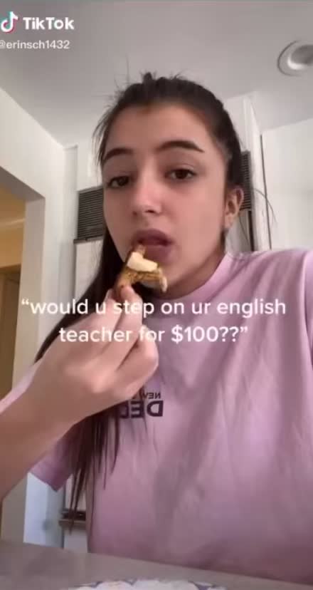 Would you step on your English teacher for 100