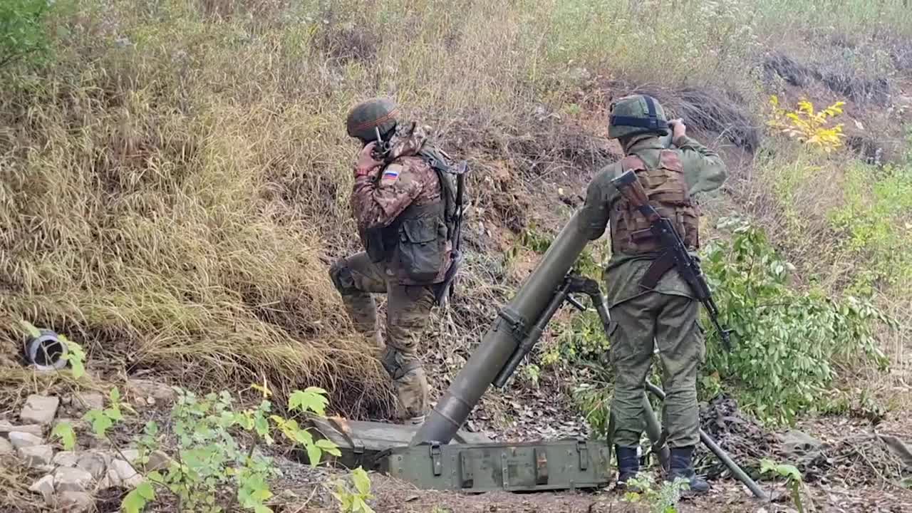 deNAZIFICATION: Mortar crews from 1st Army Corps of DPR People's Militia in combat action