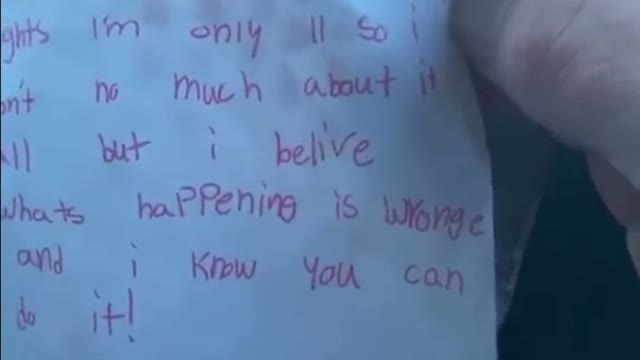 Trucker breaks down after reading heartwarming letter from 11-year-old