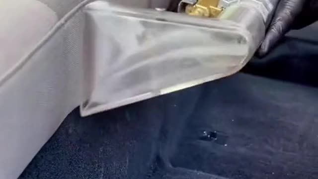 Automobile interior seat cleaning