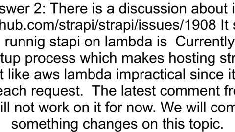 Can Strapi be launched into AWS lambda