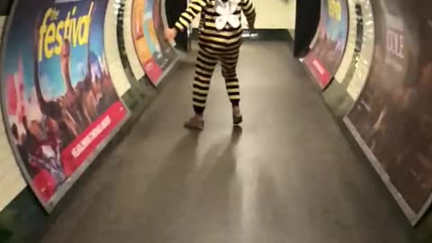 People dressed as bees