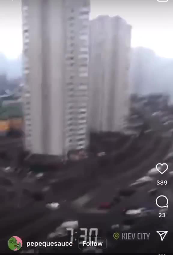 day in Kiev during invasion