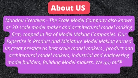 Top Model Making Companies in World - Maadhu Creatives