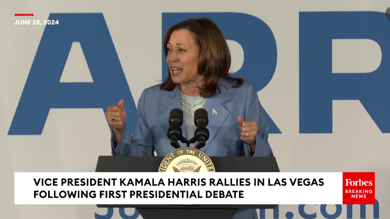 'We Still Believe In Our President'- Kamala Harris Praises Biden In Post-Debate Las Vegas Rally