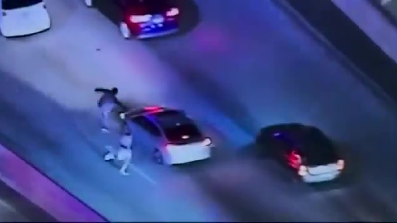 Armed robbery suspect accidentally jumps off freeway thinking both sides are connected