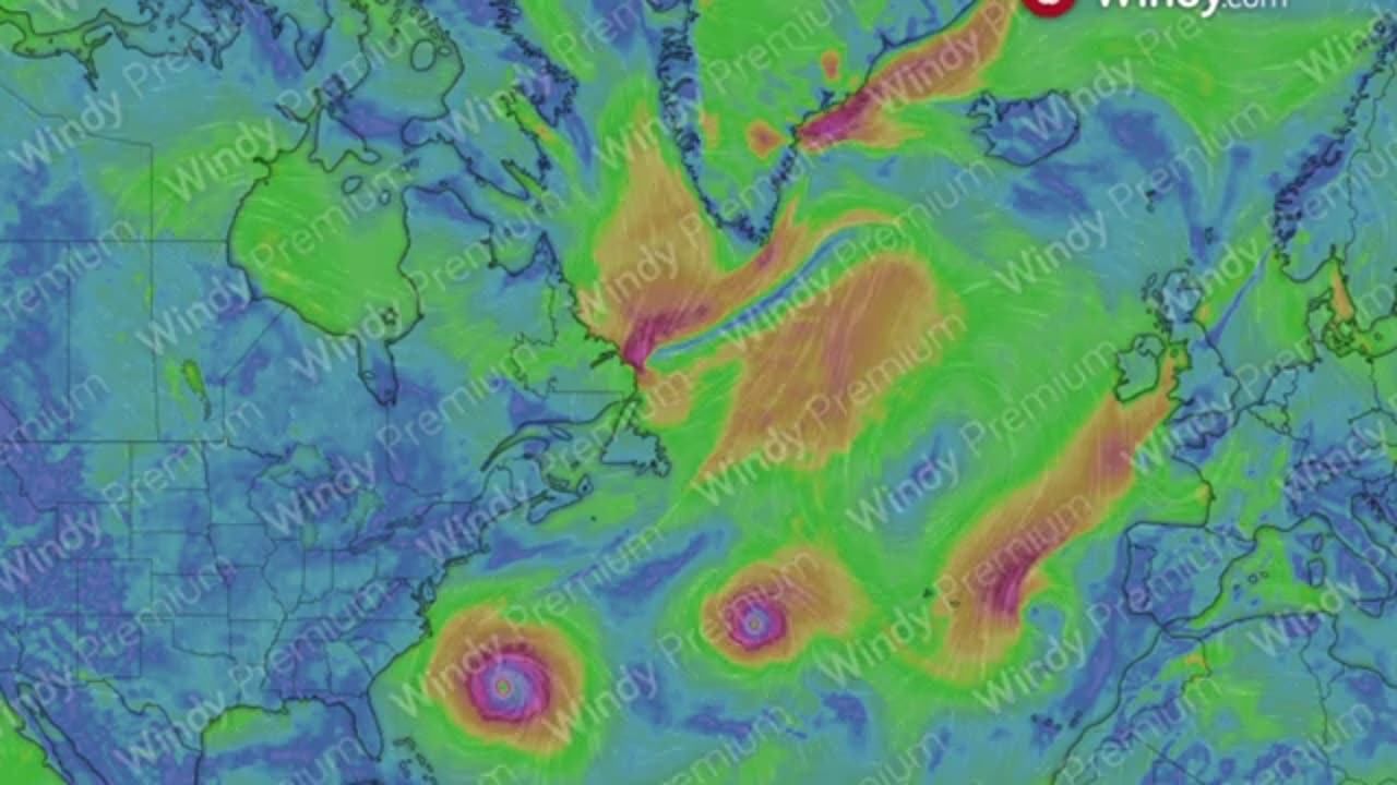 Three Hurricanes MERGING to pound eastern US? Hurricane Lee tracking towards East coast