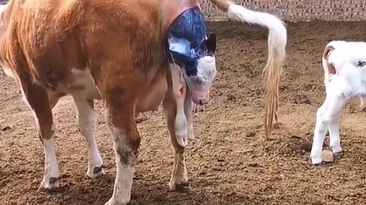 Now see how a cow gives birth to a child?