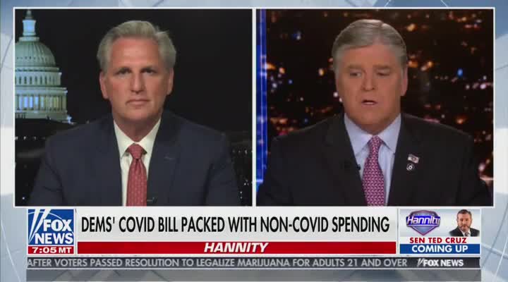 Sean Hannity And Kevin McCarthy Discuss The Coronavirus Relief Bill