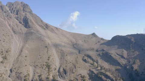 Arid mountain during the morning