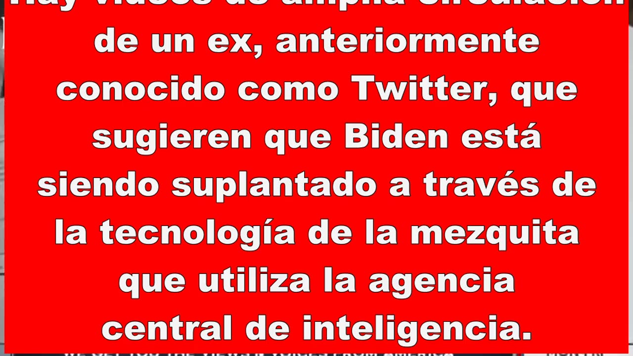 Joe Biden siendo reemplazado por un doble