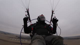 Paramotor, testing 3D printed shoe mount GoPro