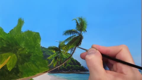 Painting a Tropical Beach Time Lapse