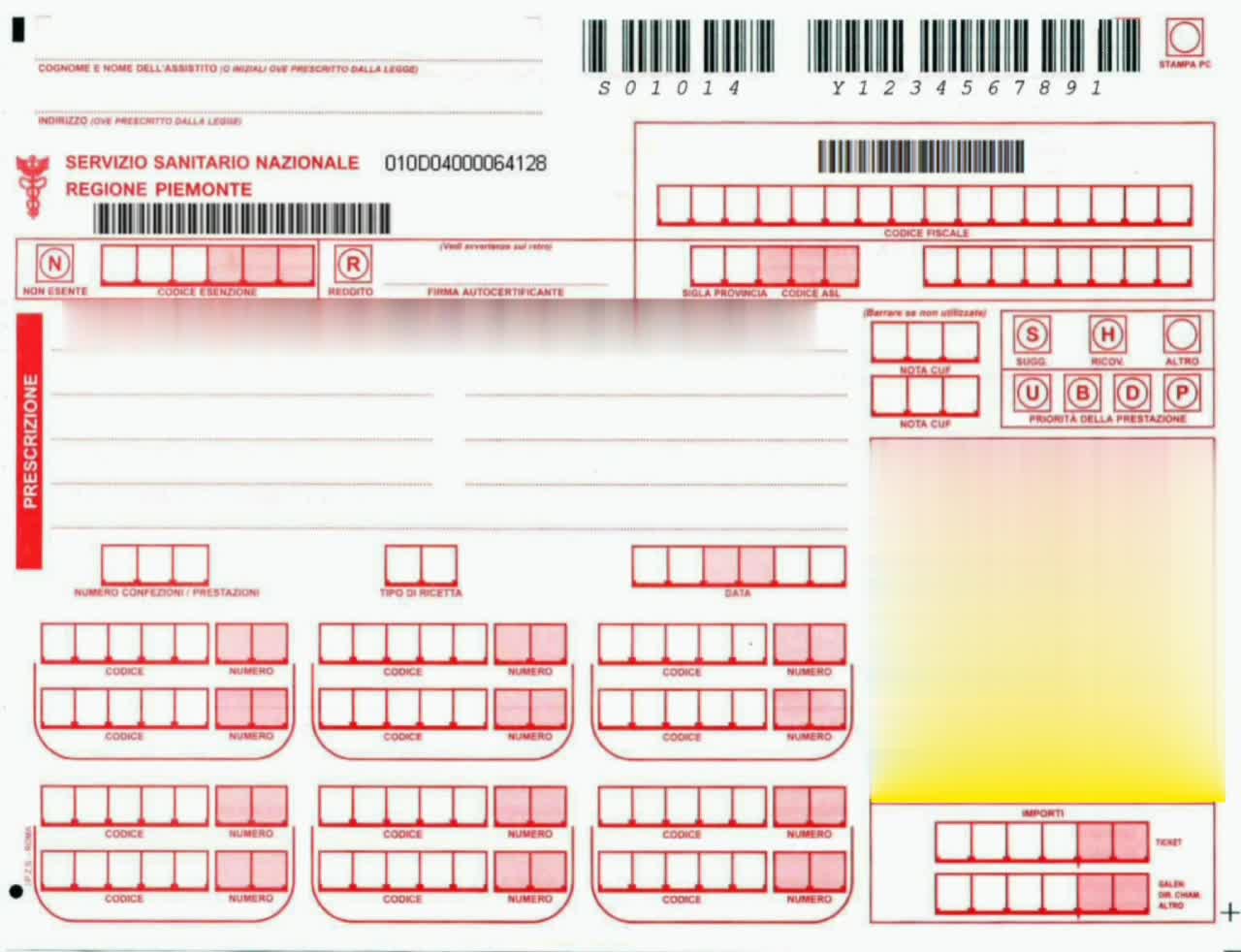 Prescrizione medica per il vaccino