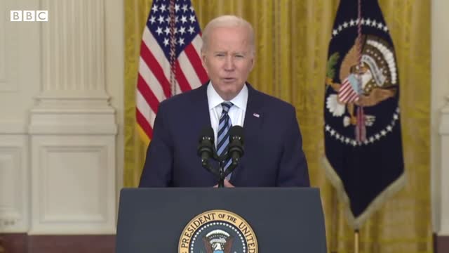 Putin chose war and will face consequences says Biden