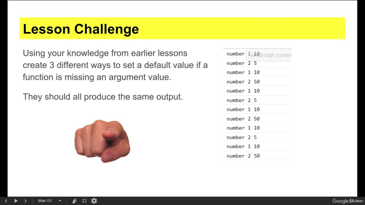 Lesson 22. Function Parameters; Instructor:- Sir Laurence Svekis